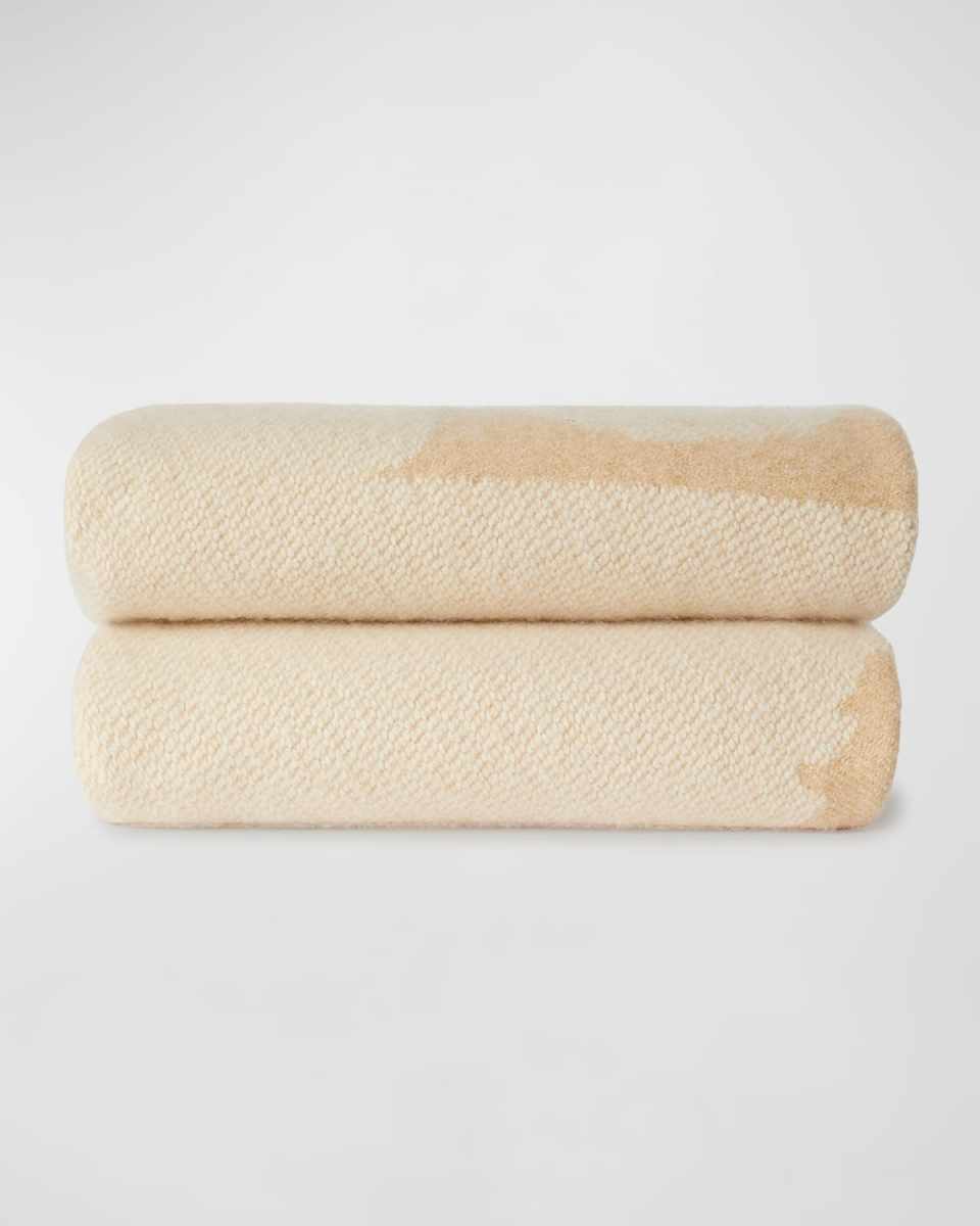 Jacquard Crest Cashmere Blanket